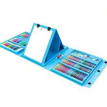 Large 207-Piece Art Supplies Set, Including A Painting Toolbox With A Double-Sided Tri-Fold Easel, Oil Pastels, Crayons, Markers, Colored Pencils, And A Watercolor Gift Set. - 彩色 - 查看 6