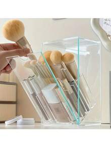 1pc Acrylic Makeup Brush Holder, Cosmetic Storage Box, Pen Holder - Stationery, Jewelry Box, Bag, Makeup Brush Holder, Brush Holder, Perfume Holder, Small Pouch, Gift For Her, Christmas Gift, Creative Gift For Women ,Room Decor - Multicolor - View 9