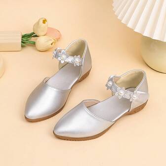 女童公主鞋，软底，耐磨高跟，碎花图案，时尚运动鞋，适合幼儿和大童