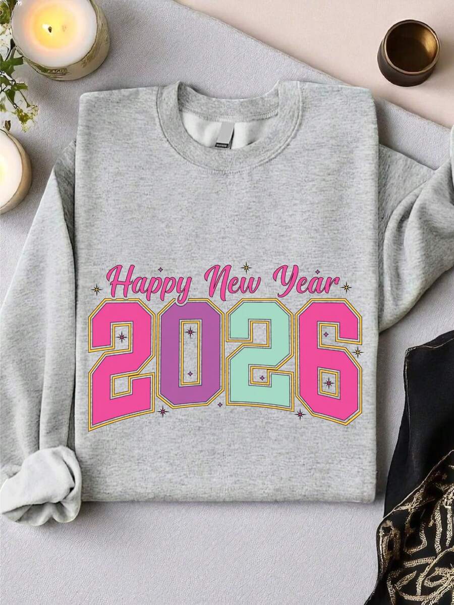 Happy New Year 2026 Sweatshirt, New Years Eve Sweaters, Hello 2026 ...