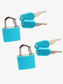 4/1pc Mini Padlock With Key, Suitable For Luggage, Backpack, Gym Locker, Briefcase, Classroom Pairing Game, Etc.