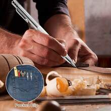 Diamond Glass Cutter Pen 6/12PCS Strong Magnetic Scribing Pen Replaceable Tip For Tile Glass Metal Marking Tungsten Steel Scriber - Silver - View 5