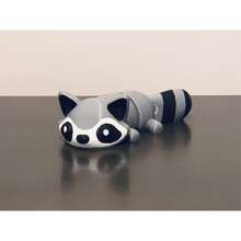 3D-Printed Fully Articulated Raccoon Toy Figurine - Cartoon Style Desktop Ornament - Multicolor - View 5