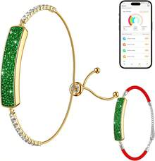 Rastreador de Fitness con Seguimiento del Sueño, Rastreador de Actividad 24/7, Rastreador de Pasos, Frecuencia Cardíaca, Oxígeno en Sangre, Gestión del Estrés, Sin Cuota de Suscripción para iOS y Android - Verde real - Ver 2