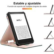 Funda Plegable para Nuevo (Versión 11.ª Generación 2022/2025), con Encendido/Apagado Automático, Funda Ligera con Correa de Mano,Flor de Albaricoque 4ZVP - Rosa - Ver 7