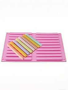 1个/2个/3个装 新款20腔100%不粘硅胶模具 - DIY松饼、手工皂模具，带托盘，易于脱模且用途广泛 - 彩色 - 查看 3