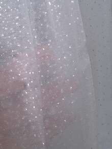 1件闪亮星光新娘头纱，闪光薄纱，打造梦幻婚礼，闪亮薄纱婚礼配饰，长款薄纱设计，优雅婚礼，秋季女装 - V101 - 查看 22