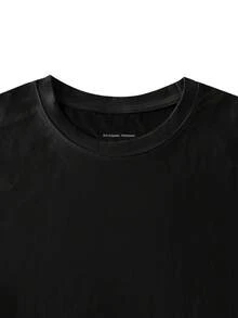 Customized Men's T-Shirt, Casual, Loose Fit, Vacation, Outdoor, Personalized Graphic Design, Upload Your Photo/Couple/Family/Pet/Friend/Landscape, Input Text/Name/Slogan/Fun Text/Blessing, Men's Crew Neck T-Shirt, Black Short Sleeve Top, Holiday Gift, Valentine's Day/Birthday/Anniversary Photo Customization, Gift For Him, Customized Casual T-Shirt, Spring/Summer Short Sleeve - Black - View 6