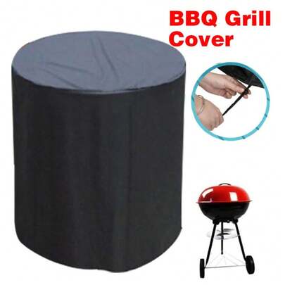 BBQ Cover Waterproof Barbecue Grill Covers Protector Outdoor Large 58x77cm Black