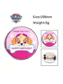 Paw Patrol 28毫米汪汪队徽章，适用于节日、派对、游戏、娱乐活动，汪汪队卡通动漫周边徽章胸针，创意复古宝石徽章 - 彩色 - 查看 2