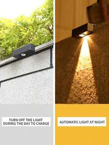 4/2/1个户外太阳能灯，IP65防水，户外太阳能壁灯，装饰太阳能花园灯，暖白光，LED户外壁灯，太阳能围栏灯，阳台装饰太阳能灯