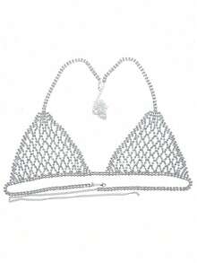 Rhinestone Mesh Sexy Thong Chain, Minimalist & Practical Multifunctional - Thong - View 8