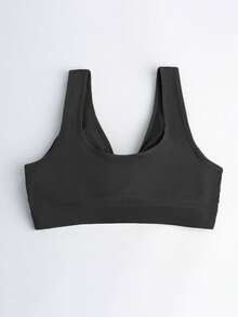 Women Sports Bras, Seamless Comfortable Yoga Bra With Removable Pads Black Spring - Black - View 2