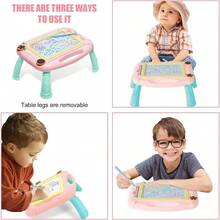 Pizarron Magnetico de Dibujo y Escritura Pizarra de Dibujo Magnetica Pizarrones Magicos para Pizarrones para de Juguetes para de Regalo de Cumpleaños RosaConveniente y duradero,Los favoritos de los niños - Multicolor - Ver 4
