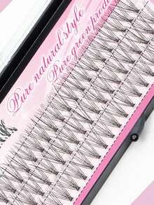 60pcs Individual Eyelash Clusters, DIY Eyelash Extension, 8-15mm Lash Clusters, Thick & Long Style, Ultra-Fine Lash Strips, Reusable - Pink - View 7