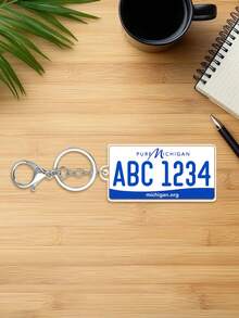 Customized Personalized USA State License Plate Replica Keyring Keychain,Customize Text,72 Styles,Personalized Acrylic Keychain USA State License Plate Replica Keyring Custom Car Accessory 50 States - Multicolor - View 81