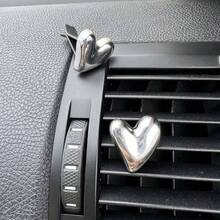 Bộ 2/4 kẹp hình trái tim gắn cửa gió điều hòa ô tô, kẹp khử mùi dễ thương, phụ kiện ô tô, không mùi - Chỉ dùng để trang trí, phụ kiện kẹp cửa gió | Thiết kế ngộ nghĩnh | Kẹp nhẹ, quà tặng mùa xuân/hè đáng yêu, phụ kiện ô tô xinh xắn - Nhiều màu - Xem 3