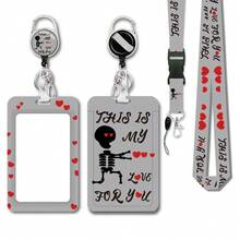 Suport pentru carduri de insignă cu desene animate amuzante, șnur durabil personalizat pentru carduri de identitate imprimate, potrivit pentru studenți, profesori, angajați, medici, asistente medicale și alte grupuri - Multicolor - Vizualizare 2