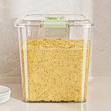 Contenitore per riso sigillato, multispecificazione, scatola di stoccaggio del riso, protezione dagli insetti, contenitore per mangimi per animali, organizer da cucina - verde-14,5 kg - Visualizzare 6