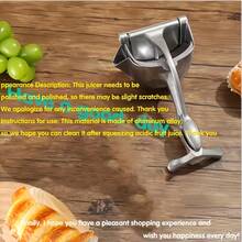 Manual Juicer, Multi-Functional Hand Press Fruit Extractor With Citrus Clamp, Efficient Squeezing, Easy To Use, Lightweight, Highquality Material, Juice Maker, Healthy Lifestyle, Lemon Squeezer - Silver - View 5