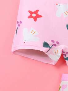 4pcs/Pack Girls' Cute Cartoon Floral Pattern Comfortable Briefs, Suitable For All Seasons - Multicolor - View 5