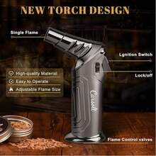 Cocktail Smoker Kit With Torch - 6 Flavors Wood Chips, 4 Metal Filters, Whiskey Smoker Infuser Kit For Bourbon Whisky Cocktail, Old Fashioned Drink Smoker Kit Gifts For Men, Dad, Husband(No Butane) - Black - View 3