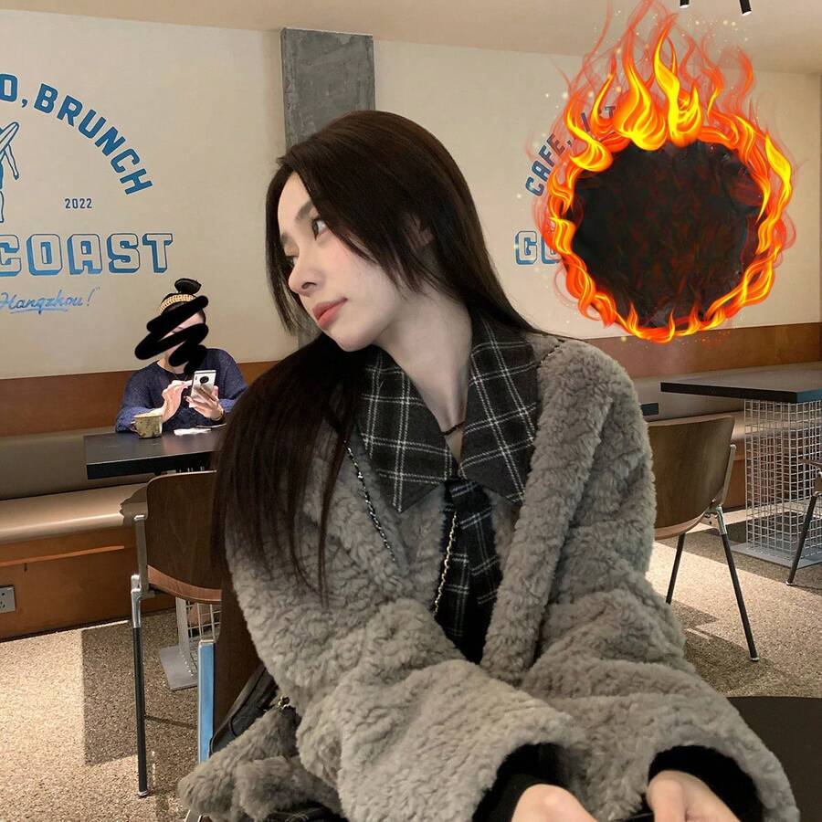 Women Outdoor Winter Coats - Dark Grey - View 1