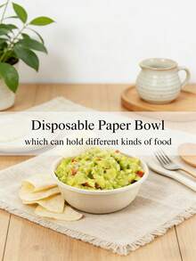 12oz Paper Bowls, Thick & Heat-Resistant Disposable Bowls, Suitable For Salad, Soup, Ice Cream, Parties And Restaurants - Multicolor - View 10