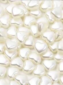 Bead Spacers 100/200 Pcs Shell, Star, Teardrop, Flower And Other Shapes Pearly Jewelry Crafts - Corazón - aprox. 9 mm - Ver 1