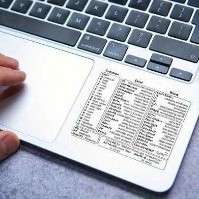 [Guía de referencia rápida] Guía de referencia rápida | Pegatinas de accesos directos de Word/Excel, 3.15 pulgadas - Compatible con Air Pro de 13-16 pulgadas y procesadores M1+ Intel, esencial para un aprendizaje eficiente.