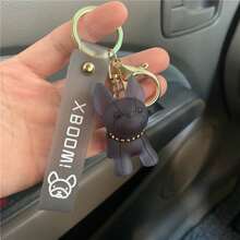 Crystal Puppy Keychain, Transparent Cute Puppy Couple Keychain Pendant For Backpack, Car Keys