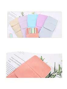 PU Leather Pocket Protector Double Layer Durable Portable Pen Pouch With Multiple Slots, Suitable For Doctors And Nurses - Multifunctional