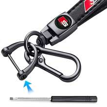 4PCS Tire Valve Caps& Keychain Set, Universal Fit With Various Automotive Brands, Metal Anti-Rust Valve Stem Caps Car Accessories Gift (VK005) - Audis - 查看 3