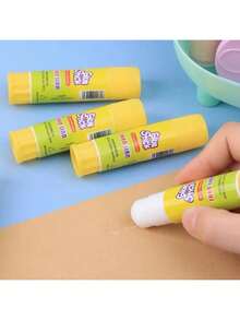 Barra de pegamento sólido de alta viscosidad, suministros escolares de oficina, barras de pegamento adhesivo para manualidades, tarjetas de papel, papelería fotográfica, 9G, 1-5 uds. - Amarillo - Ver 2