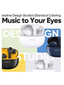 Realme T110 Wireless Earbuds Earphone,Wireless Charging, Bluetooth 5.4,Lightweight In-Ear Buds, 10mm Dynamic Bass Driver,White - 白色 - 查看 8