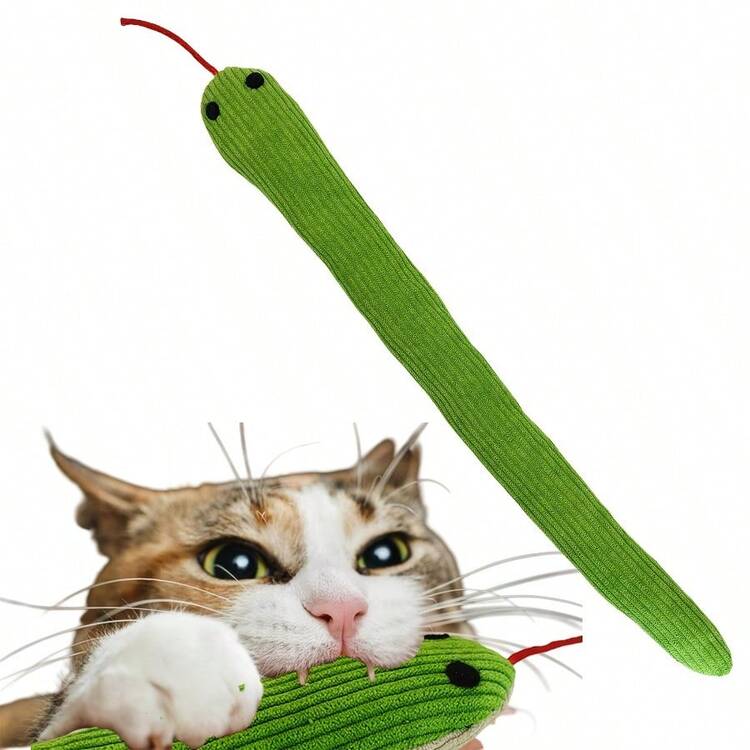 Cat Toy Snake, 1 Ringing Interactive Toy, 16.5-Inch (Approx. 42 Cm) Kicking Cat Stick Suitable For Indoor Cats, Suitable For All Breeds - 1 mặt hàng - Xem 1