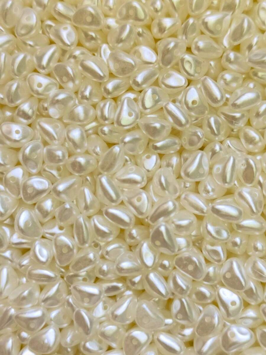 Miçanga Entremeio 100/200pçs Formato Concha Estrela Gota Flor e outros Perolado Bijuteria Artesanato - Pérola Orgânica P - aprox 9mm - Visão 1
