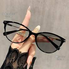 1 Stück hochwertige Damen Photochromatische Katzenaugen Metall Splice Brille, geeignet für den Outdoor-Einsatz zum Schutz vor Sonnenlicht und Schatten