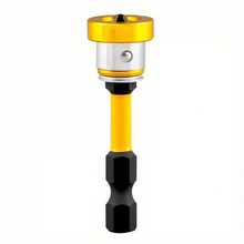 强力磁性定位钻头 | 防滑防撞设计，黑金十字螺丝刀头，适用于天花板/木工，防水地板安装工具，是木质/硬质地板、办公室使用、万圣节和圣诞节礼物的理想之选，圆形螺丝刀工具