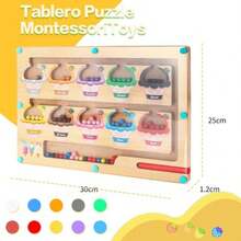 Laberinto Magnetico Montessori Juguetes Montessori Educativo Desarrollo Intelectual para Clasificar Colores y Conteo Juguetes Sensoriales Laberinto Magico Tablero Magnetico Niños Niñas DidacticosConveniente y duradero,Los favoritos de los niños - Multicolor - Ver 7