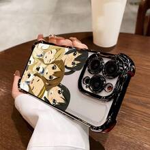 Funda de teléfono SamsungCute de chica anime japonesa K-ON para iPhone 17, 16e, 16, 15, 14, 13, 12, 11, Mini, Pro Max Air X XR XSMAX 8, 7 Plus - Funda trasera suave transparente a prueba de golpes, funda de teléfono anime, funda de teléfono linda, diseño impreso UV - Negro - Ver 4