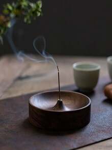 1件手工黑胡桃木圓形香爐－天然紋理設計，無需用電，家居裝飾，冥想與茶道使用－萬聖節、聖誕節、復活節、感恩節禮物，靈性裝飾，健康愛好者的理想選擇 - 多色 - 查看 3