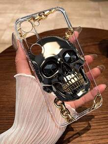 Skeleton Painted Transparent Minimalist Stylish Shockproof Phone Case Compatible With IPhone 17/17 Pro/17 Pro Max, 16/11/16 Pro/16 Plus/16 Pro Max/16e, 15 Pro Max, 13/14/12/XS/XR/7G/8P, Galaxy S25/S25 Plus/S25 Ultra, A16/A36/A26/A56/A50/A12/A32,