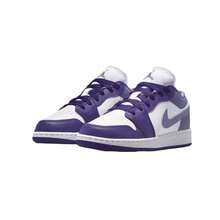 Air Jordan 1 Retro Low GS Court Purple White Sneaker Shoes 553560-551 Halloween - Màu tím - Xem 4