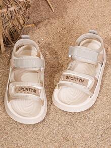 1 đôi dép xăng đan đế bằng dễ thương, kín mũi, unisex, đế mềm chống trơn trượt, thích hợp cho bé đi biển mùa hè. - Màu Khaki - Xem 5