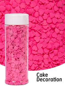 Edible Valentine's Day Wedding Cake Decorations, Pink-Themed Hearts, Rose-Shaped Candy Sprinkles, Cupcake Decorations, Cookies, Doughnuts, Ice Cream And Dessert Decorations, Weddings, Birthday Parties, Valentine's Day And Mother's Day Decorations - Multicolor - View 10