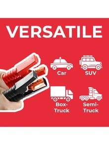 Cables de arranque de 24 V, resistentes, de 2500 A, para coche y camión, de cobre puro ultra grueso de 3 m. - Rojo - Ver 6