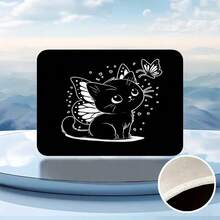 1pc Cat & Butterfly Print Car Trunk Mat - Durable & Easy To Clean Cargo Liner, Cute Pet Pattern Vehicle Mat, All-Weather Protection, Fashionable Design, Fits Multiple Car Models