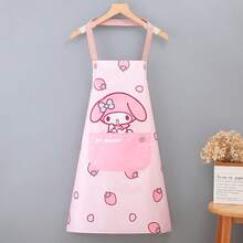 Sanrio 1 pieza Delantal impermeable y a prueba de aceite con diseño de dibujos animados lindos, adecuado para mujeres, cocina, hogar, nuevo diseño - Multicolor - Ver 4