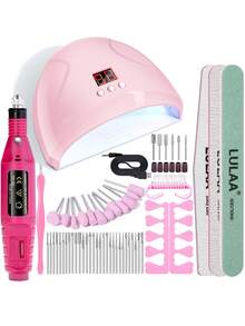 美甲工具套装，美甲沙龙套装，UV美甲灯，凝胶指甲油烘干机，电动美甲钻，低噪音卸甲液，电动美甲钻头，美甲钻打磨带，角质推，角质钳，指甲锉，手指分离器，指甲及足部护理套装 - 沙龙级家用完美之选，美甲爱好者的必备工具，完美的美甲礼物。 - 彩色 - 查看 13